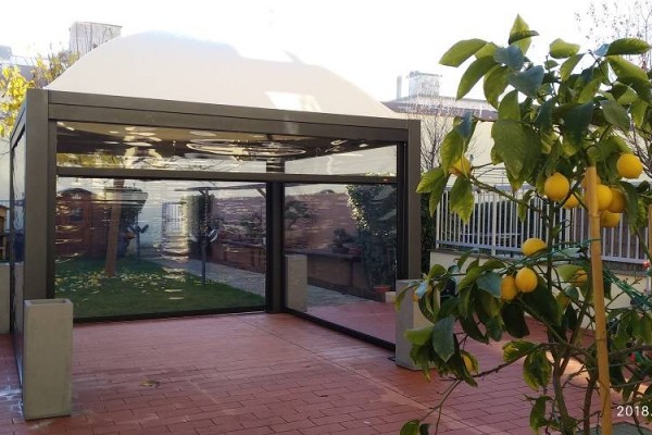 Gazebo con chiusure